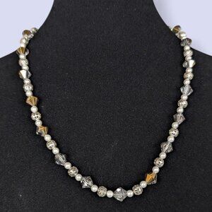 Vintage Dainty Faux Pearl Beaded Necklace